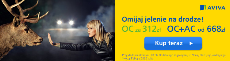 Baner kampanii ubezpieczeń komunikacyjnych OC + AC